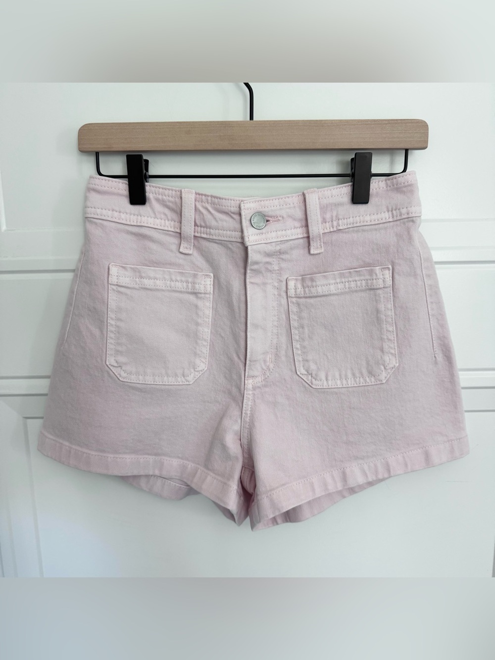 Universal Thread High-Rise Sailor Shorts Light Pink Denim, Size 4